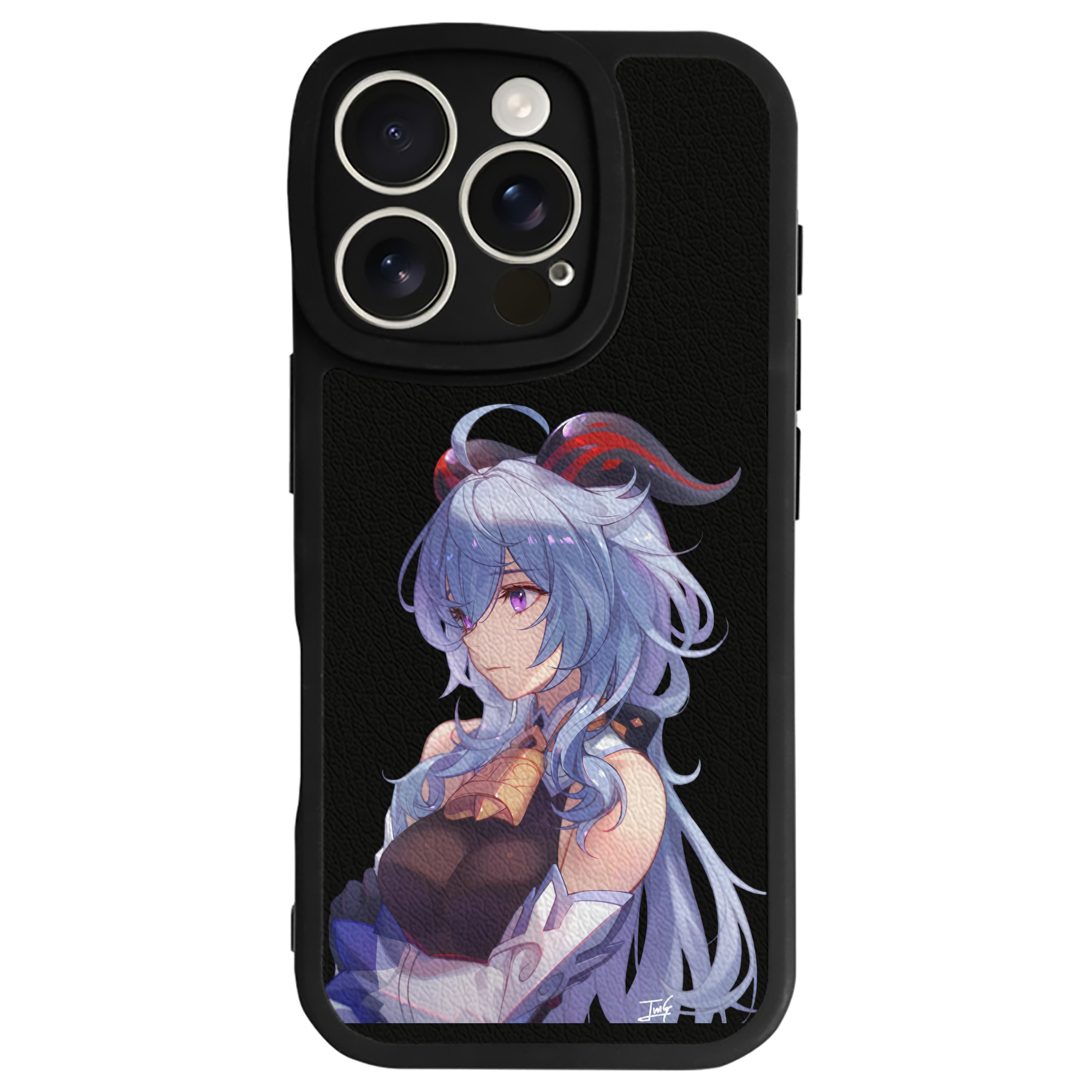 げんし神 甘雨 かんう genshin Ganyu 【iPhone 16シリーズ対応】シリコンスマホケース（レザー調） 材質：シリコン